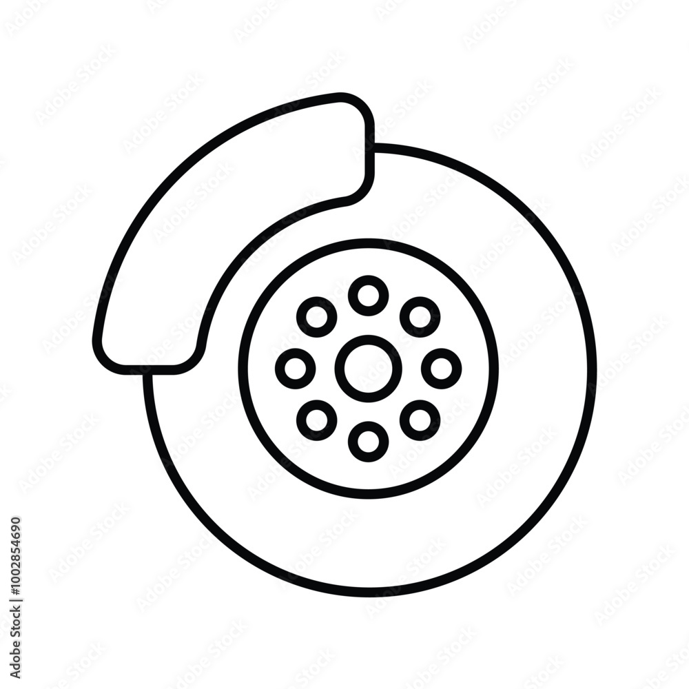 brake disc line icon with white background vector stock illustration brake disc line icon with white background vector stock illustration