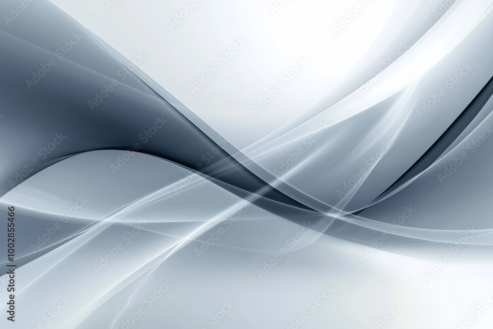Obraz premium Abstract Blue Wave Design with Smooth Curves and Futuristic Digital Texture