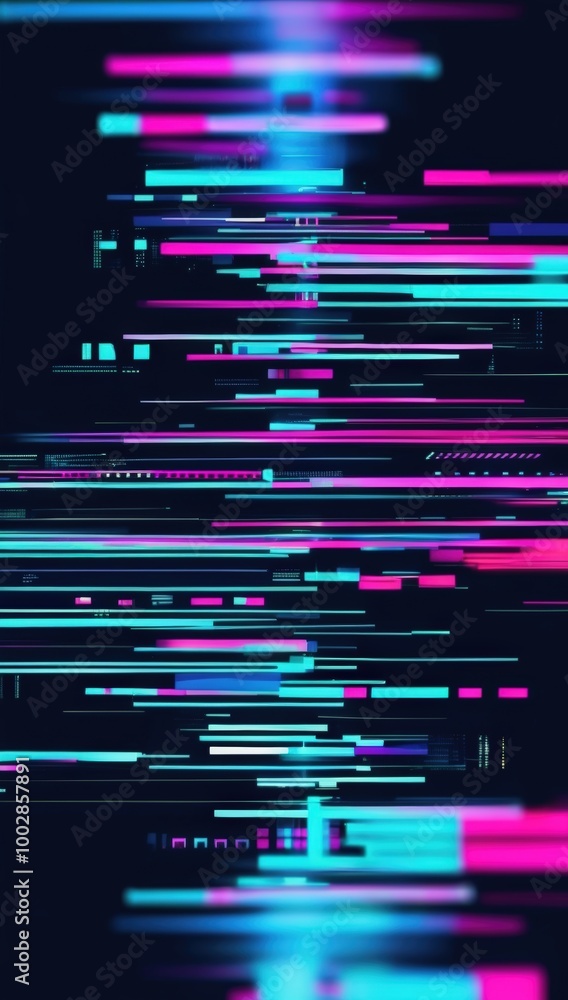 visualization of information flow within a computer system, portrayed through glowing lines visualization of information flow within a computer system, portrayed through glowing lines