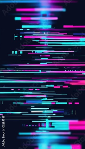 visualization of information flow within a computer system, portrayed through glowing lines