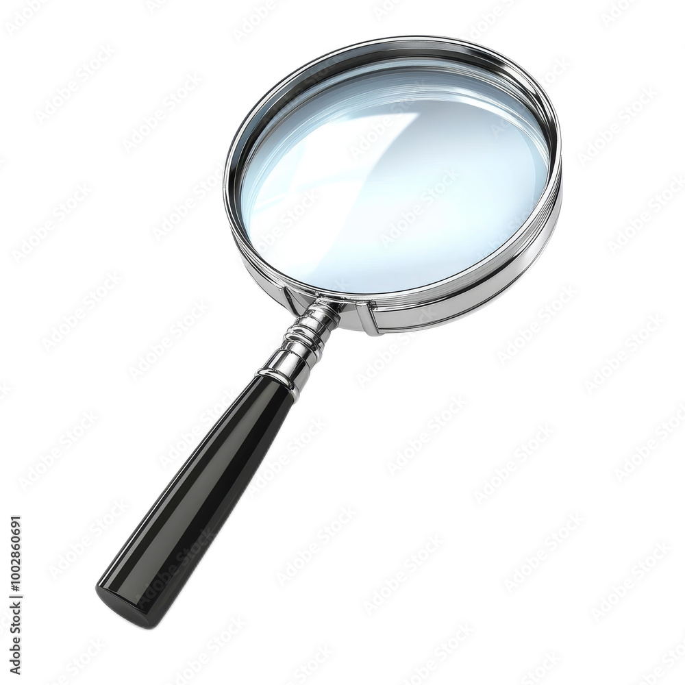 Shiny Silver Magnifying Glass Icon Design Shiny Silver Magnifying Glass Icon Design