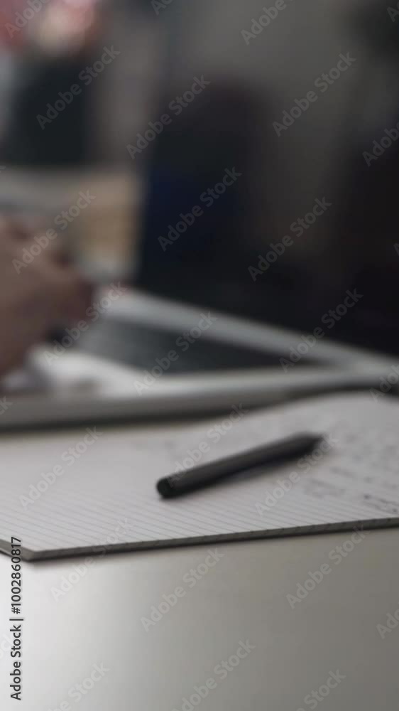 Remote Work: Man Creating Ideas Through Journaling Remote Work: Man Creating Ideas Through Journaling