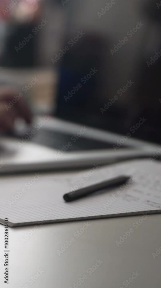 Remote Work: Man Creating Ideas Through Journaling Remote Work: Man Creating Ideas Through Journaling