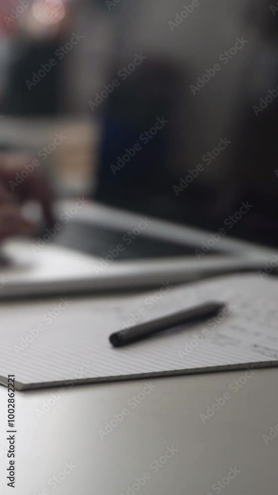 Remote Work: Man Creating Ideas Through Journaling Remote Work: Man Creating Ideas Through Journaling