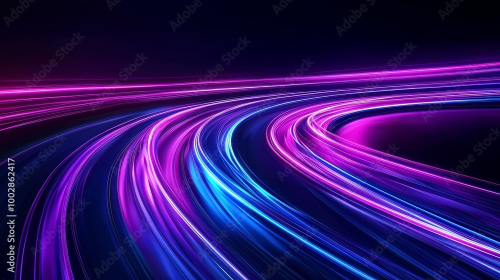 Abstract Curved Neon Lights, light , abstract Abstract Curved Neon Lights, light , abstract