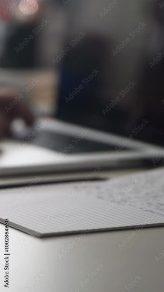 Remote Work: Man Creating Ideas Through Journaling Remote Work: Man Creating Ideas Through Journaling