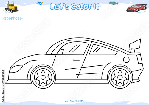 Lets color it Sport car 1.