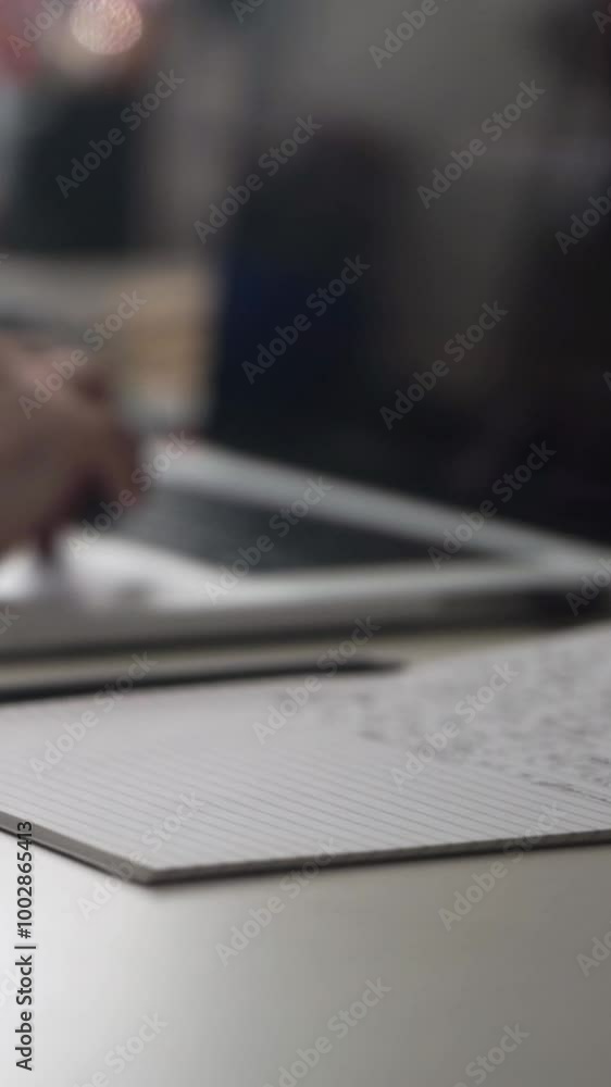 Remote Work: Man Creating Ideas Through Journaling Remote Work: Man Creating Ideas Through Journaling