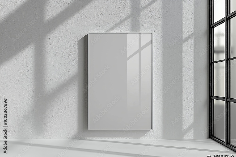 A3 Poster Mockup on White Background created with Generative AI A3 Poster Mockup on White Background created with Generative AI