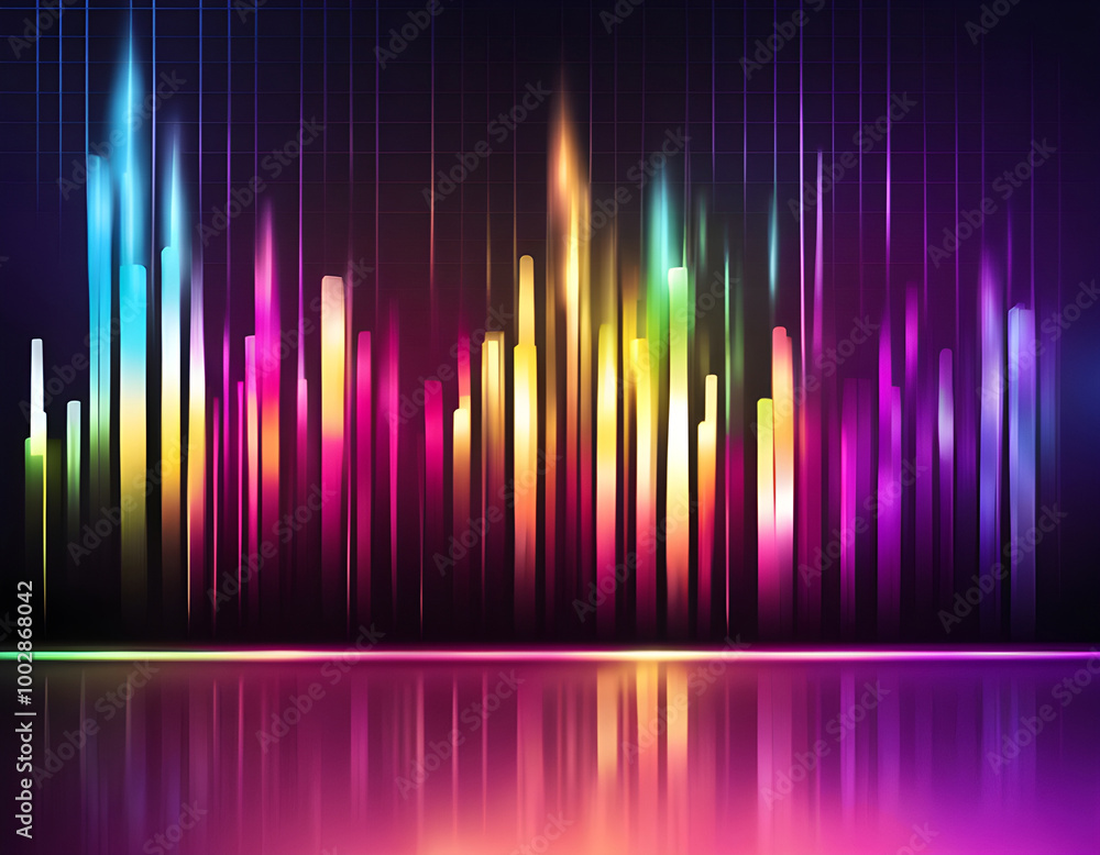 glowing audio song equalizer for disco party vector background glowing audio song equalizer for disco party vector background