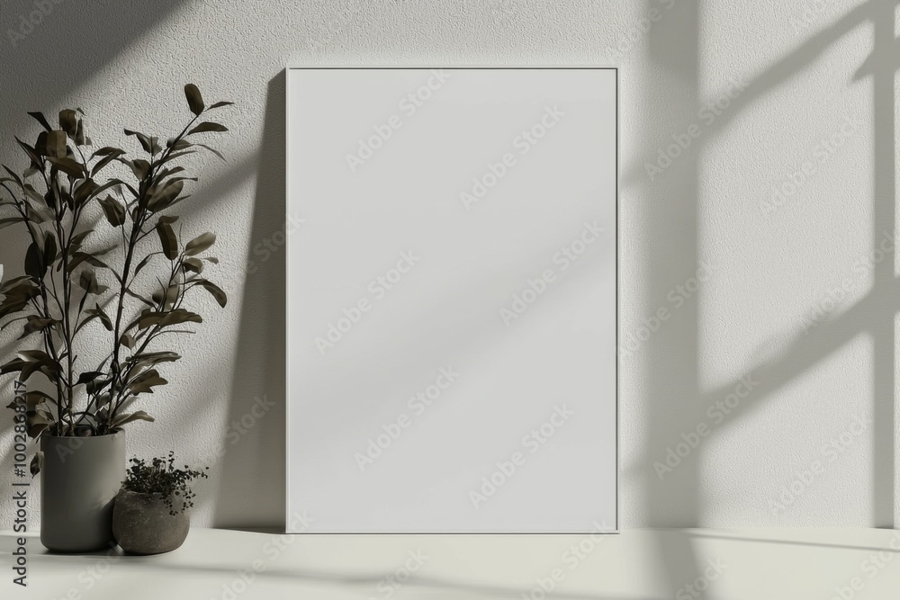 A3 Poster Mockup on White Background created with Generative AI A3 Poster Mockup on White Background created with Generative AI