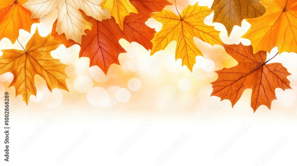 Experience the enchanting beauty of autumn in the forest with vibrant red and orange leaves softly illuminated by sunlight Experience the enchanting beauty of autumn in the forest with vibrant red and orange leaves softly illuminated by sunlight