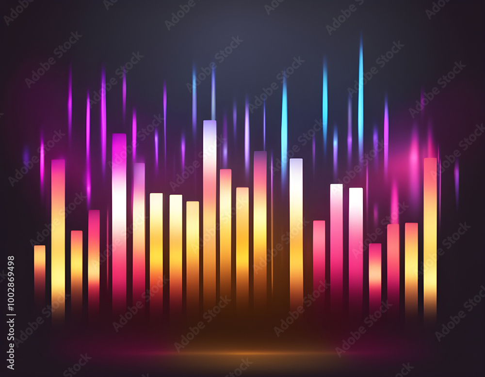 glowing audio song equalizer for disco party vector background glowing audio song equalizer for disco party vector background