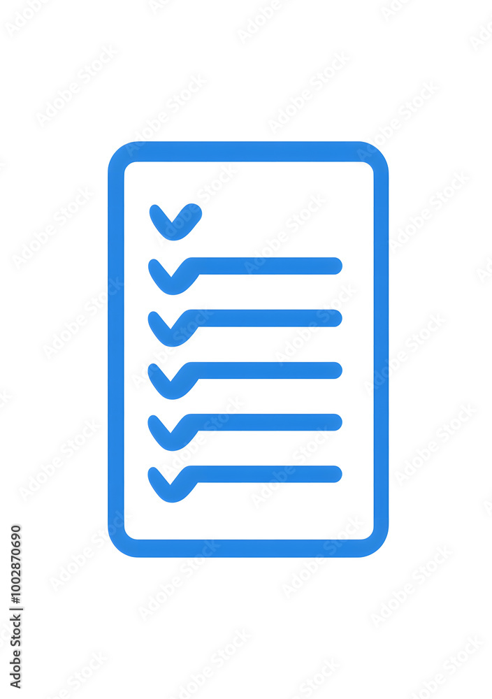 Minimalist Clipboard with Task List Icon Minimalist Clipboard with Task List Icon