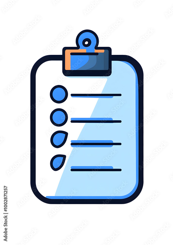 Minimalist Clipboard with Task List Icon Minimalist Clipboard with Task List Icon