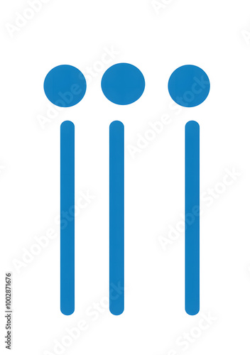 Minimalist Blue Bullet List Icon on a White Background