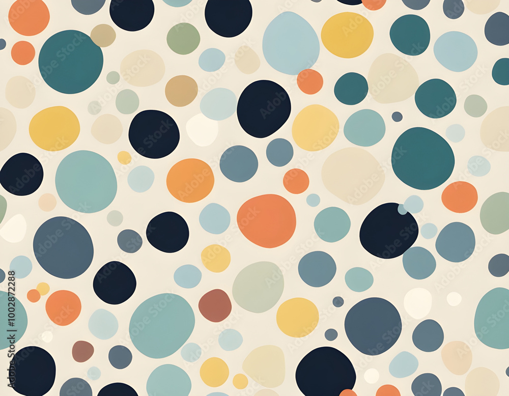 Fototapeta premium Seamless light colored irregular polka dot background