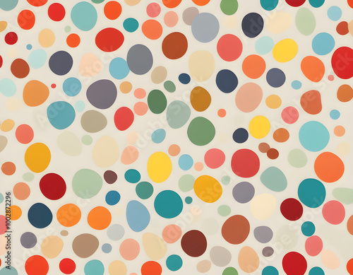 Seamless light colored irregular polka dot background