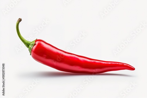 Red hot chilli pepper isolated on white background. 