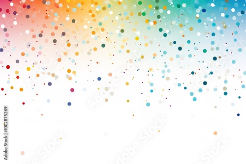 Confetti on isolated white. Texture with geometric elements. Colorful abstract background. Pattern for design. Print for polygraphy, banners, flyers and textiles