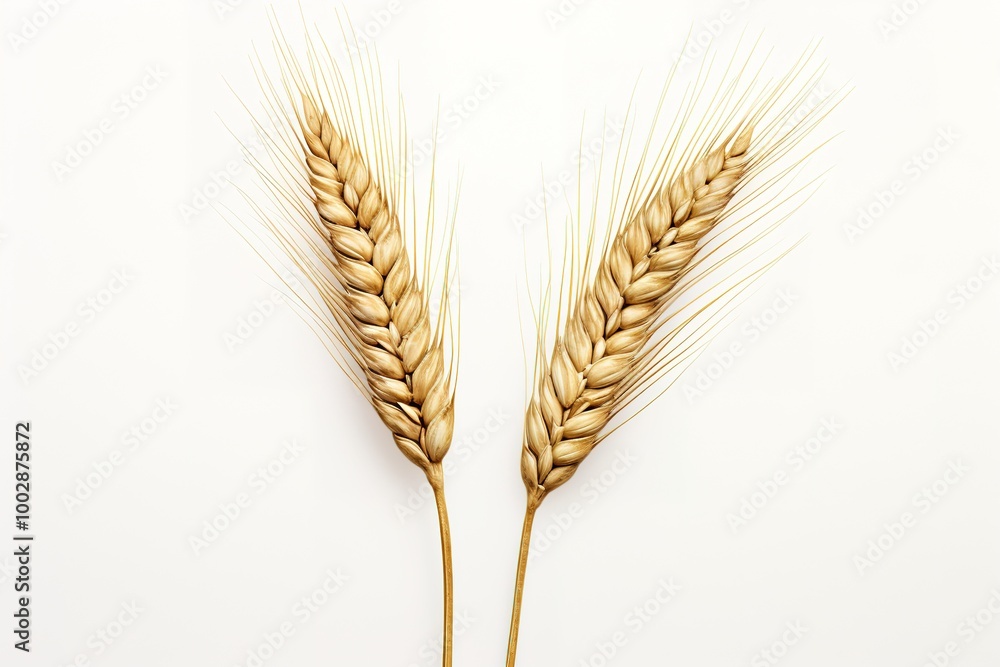 Fototapeta premium Wheat ears isolated on a white background