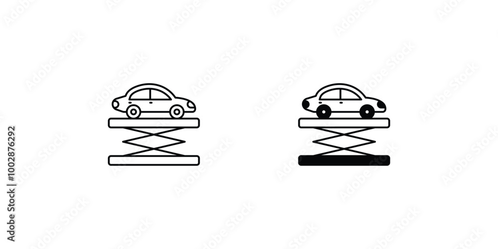 Fototapeta premium lifter set icon with white background vector stock illustration
