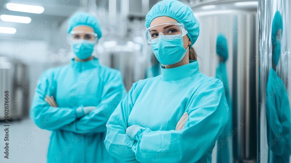 A team of engineers calibrating and testing equipment in a hightech production facility, equipment testing, quality control in production A team of engineers calibrating and testing equipment in a hightech production facility, equipment testing, quality control in production