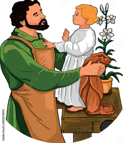 Saint's Day icon on transparent background