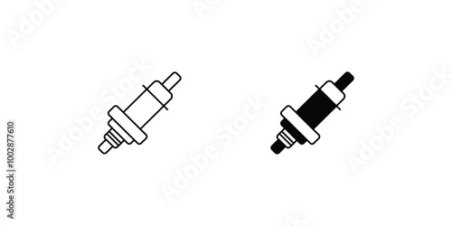spark set icon with white background vector stock illustration