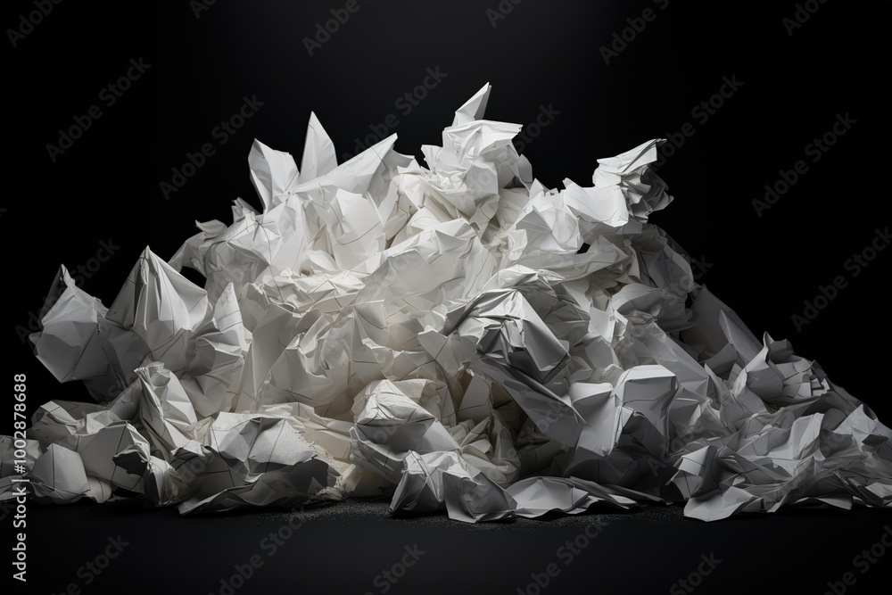 Crumpled and torn paper towels isolated on white Crumpled and torn paper towels isolated on white
