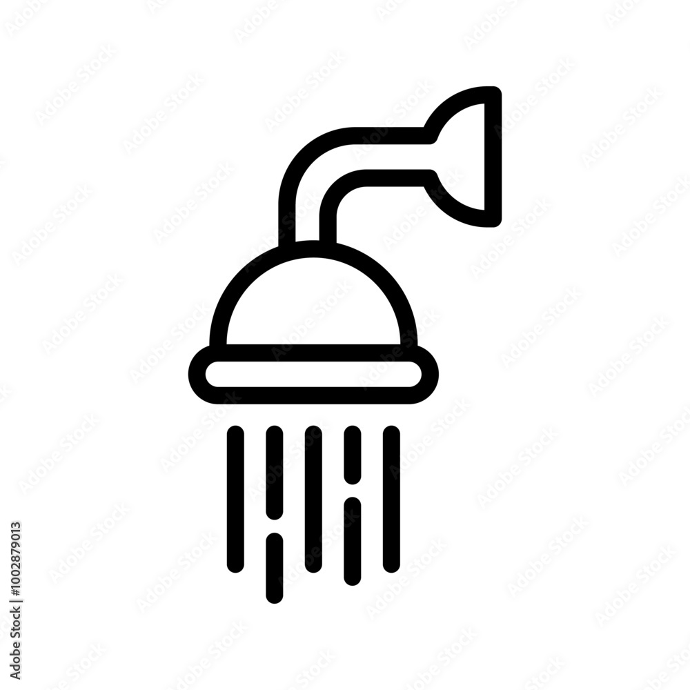 Shower icon Symbol mark in filled style Shower icon Symbol mark in filled style