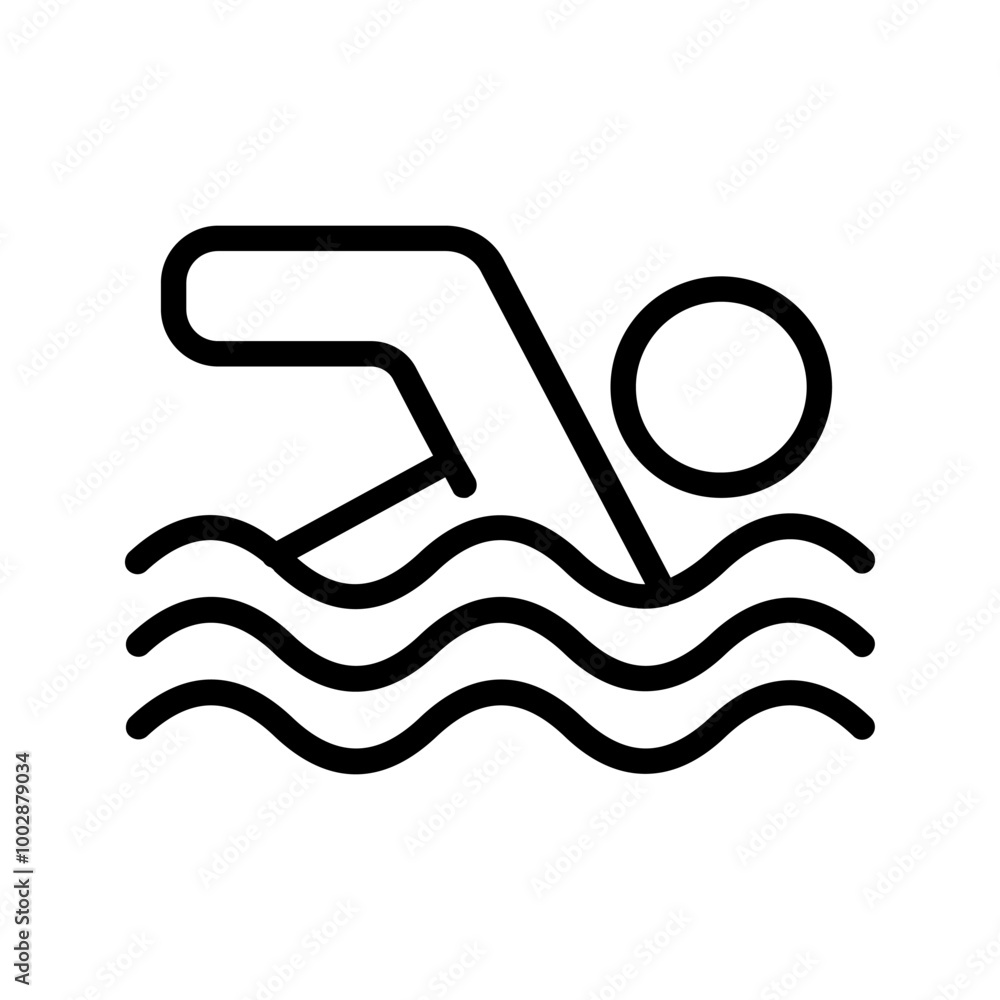Vector simple vector stick man and woman workout swimming. Vector simple vector stick man and woman workout swimming.
