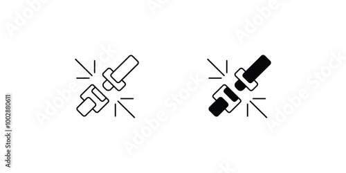 seat belt set icon with white background vector stock illustration