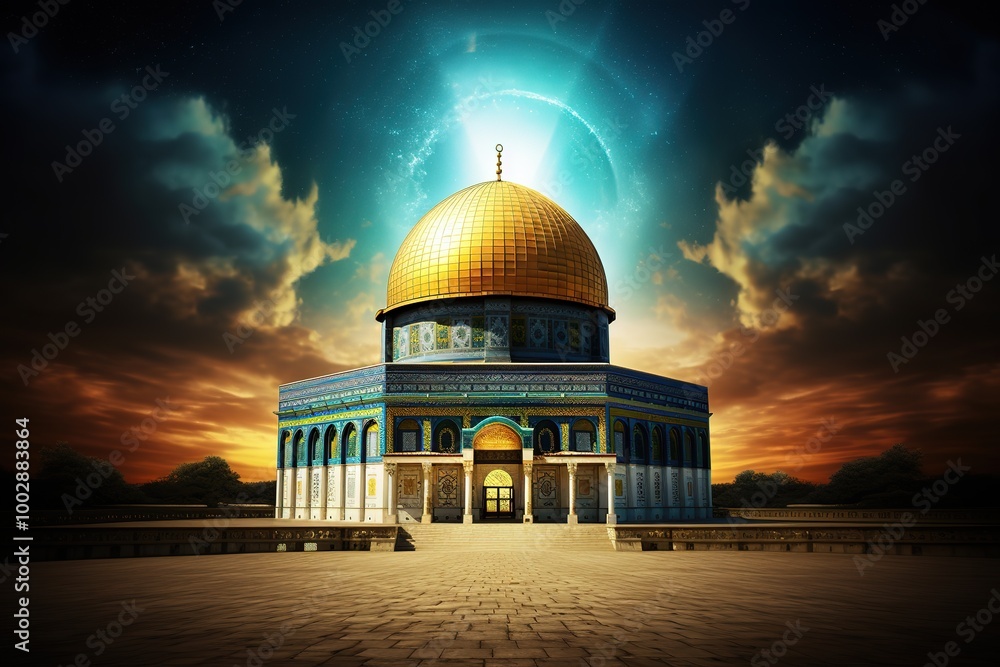 Obraz premium Al-Aqsa Mosque, Dome of the Rock