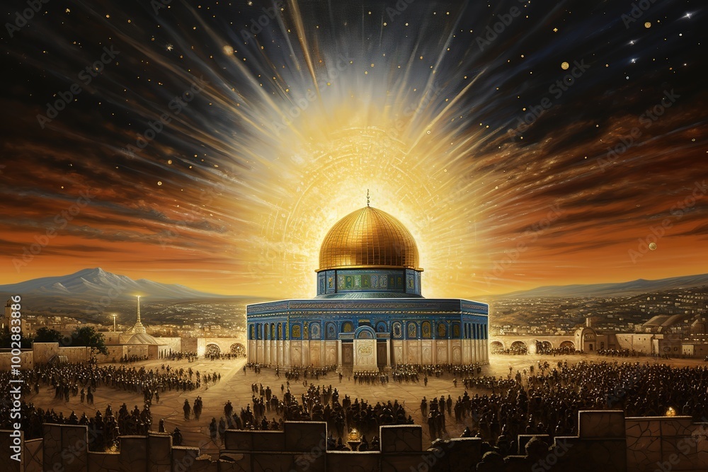 Obraz premium Al-Aqsa Mosque, Dome of the Rock