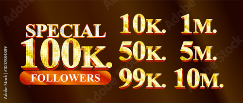 thanks followers editable text effect, typography social media template for celebration reach