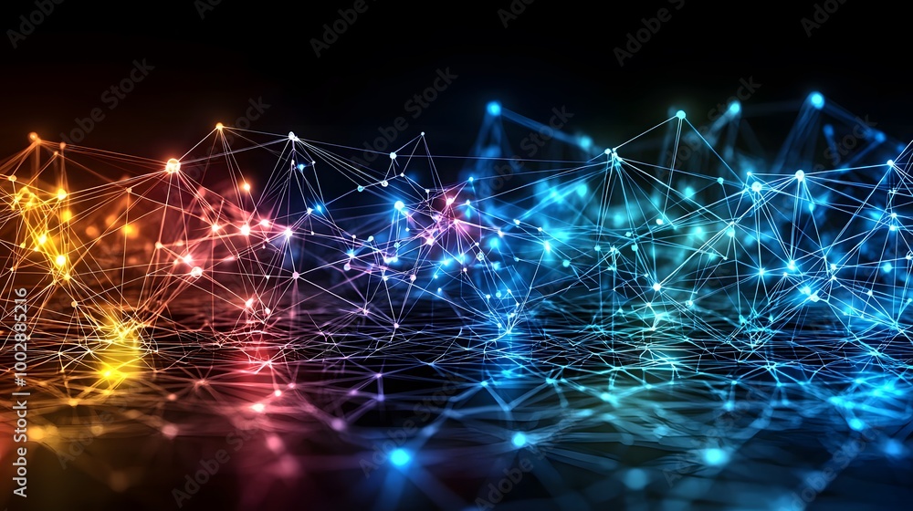 Fototapeta premium Colorful High-Tech Vector Graphic Background