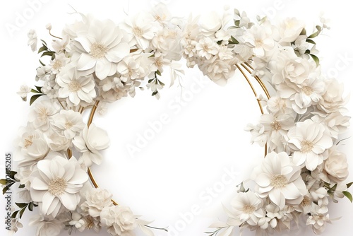 Wedding decoration with flowers white backdrop.