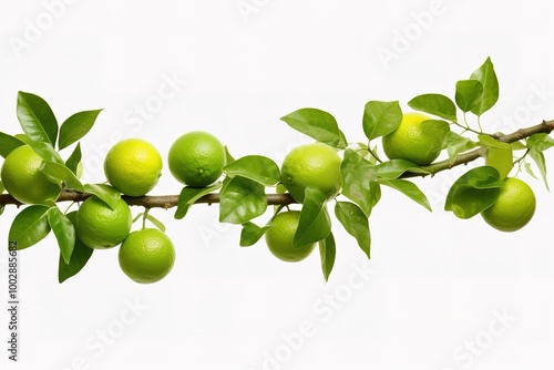 Wallpaper Mural Fresh lime isolation white background Torontodigital.ca