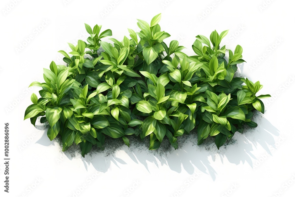 Obraz premium 3d Render Brush Tree Isolated on white background