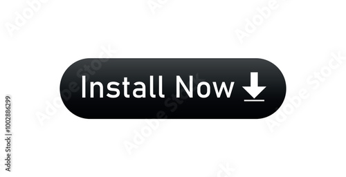 Install Now Button Vector Illustration - Isolated on White Background