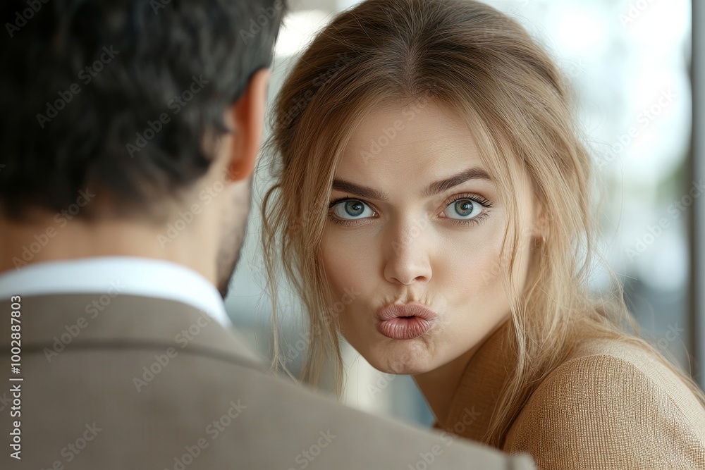 Two colleagues are gossiping at background behind the boss. workmate about bullying problem at work place in office in the break outside Male Coworkers employees man and woman Whispering,Generative AI Two colleagues are gossiping at background behind the boss. workmate about bullying problem at work place in office in the break outside Male Coworkers employees man and woman Whispering,Generative AI