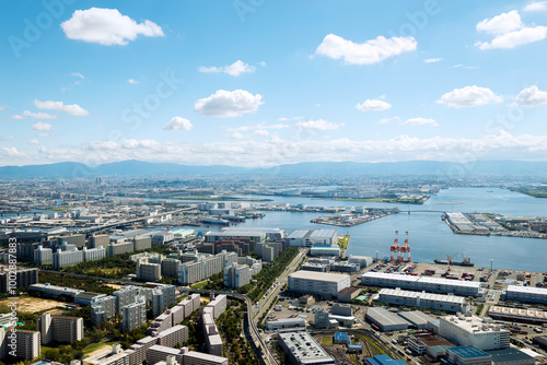 大阪市咲州からの風景