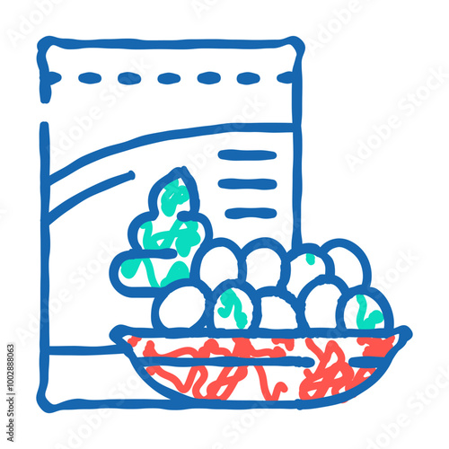 nuts wasabi doodle icon sketch vector. nuts wasabi sign. isolated symbol illustration