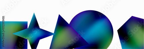 Fluid color geometric shapes abstract background. Vector Illustration For Wallpaper, Banner, Background, Card, Book Illustration, landing page