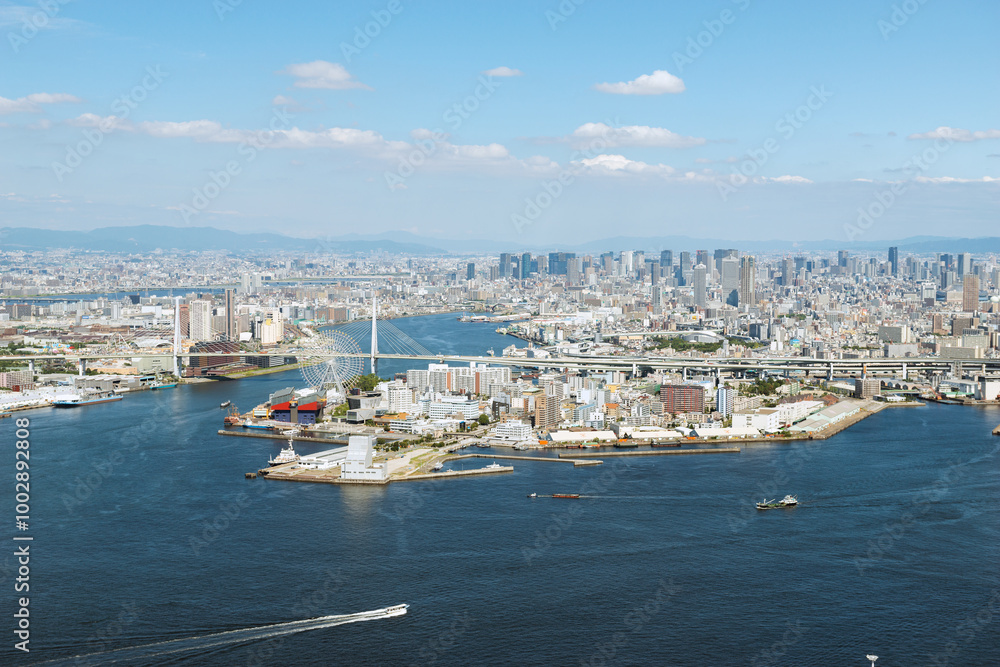 Fototapeta premium 大阪市咲州からの風景