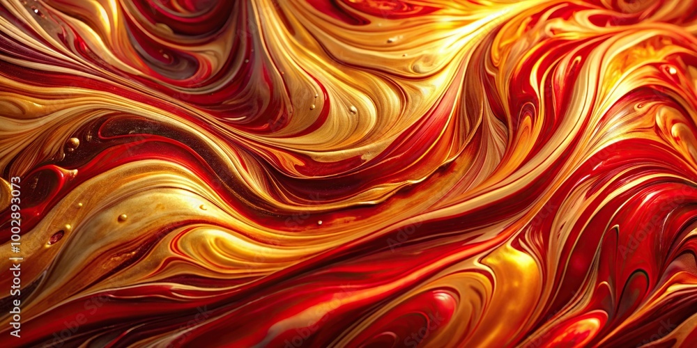 Abstract art background with swirling red and gold oil paint smears visually dynamic Tilted Angle Abstract art background with swirling red and gold oil paint smears visually dynamic Tilted Angle