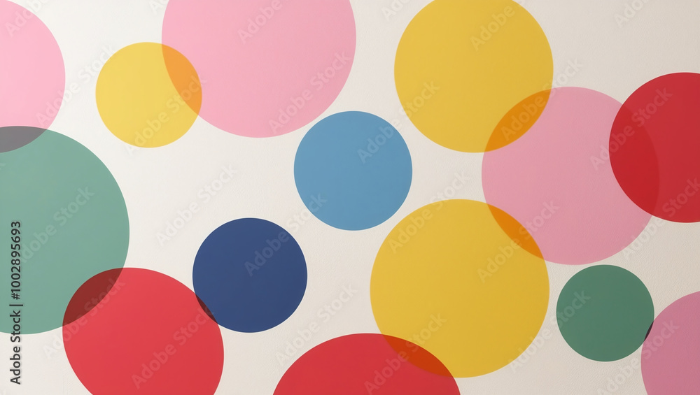 Overlapping Simple Geometric Shapes Simple Colorful Abstract Background, Circles and Ovals: Pink, Yellow, Blue, Green, Red, Transparent Translucent Dynamic Composition Backdrop Overlapping Simple Geometric Shapes Simple Colorful Abstract Background, Circles and Ovals: Pink, Yellow, Blue, Green, Red, Transparent Translucent Dynamic Composition Backdrop