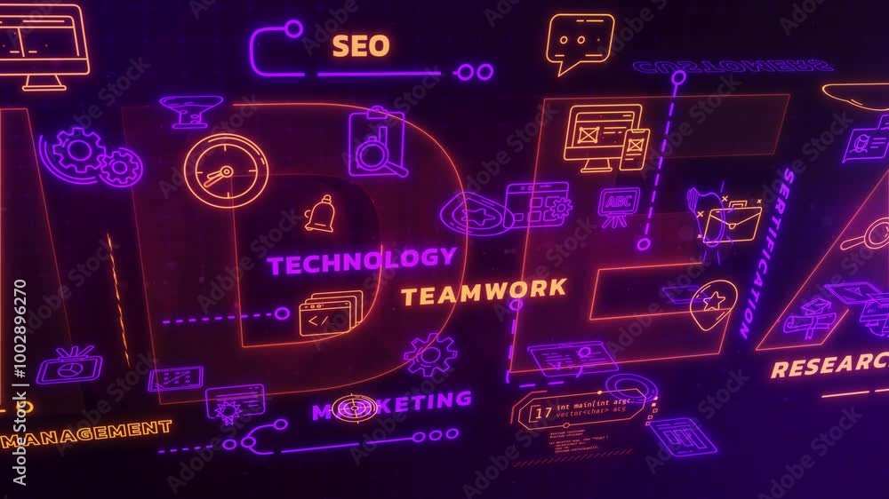 Animated 3D representation of a business idea Animated 3D representation of a business idea