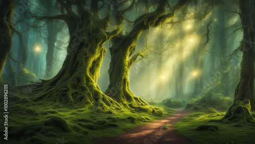 Magical Forest, Fantasy Fairy Tale Woods